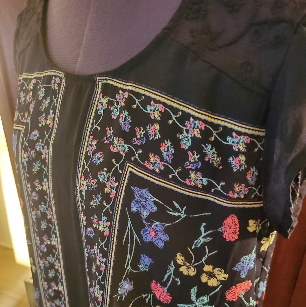 Miss Daisy Black Floral Summer Top